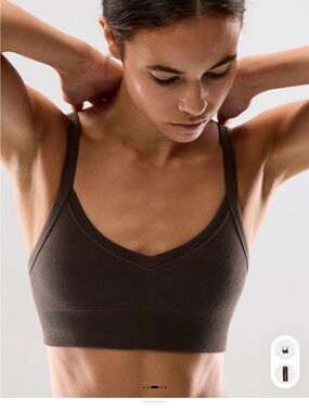 Aritzia Rich Mocha Brown Pause Bra Top